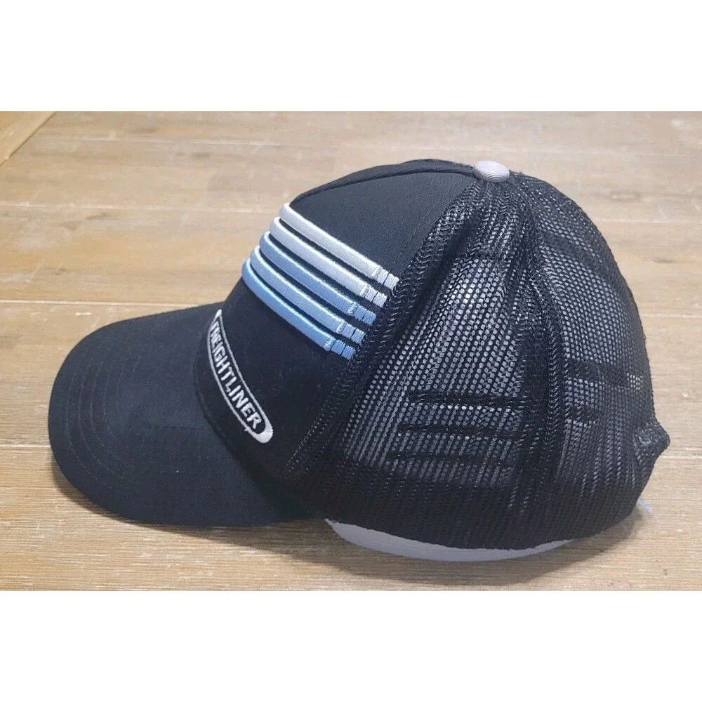 Freightliner Trucker Hat Black Mesh Snapback Cap Blue/Gray Logo Semi Truck